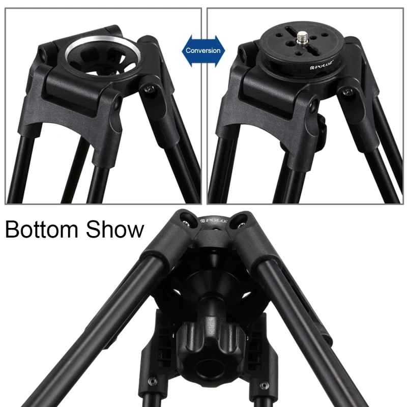 Bola de Metal Plana para Adaptador de Tripé de Câmera Tigela com 1 8'' de Parafuso para Cabeça Puluz Adaptador Tigela Meia - 4 ''3 Hidráulica Dslr Rig 75mm - Image 6