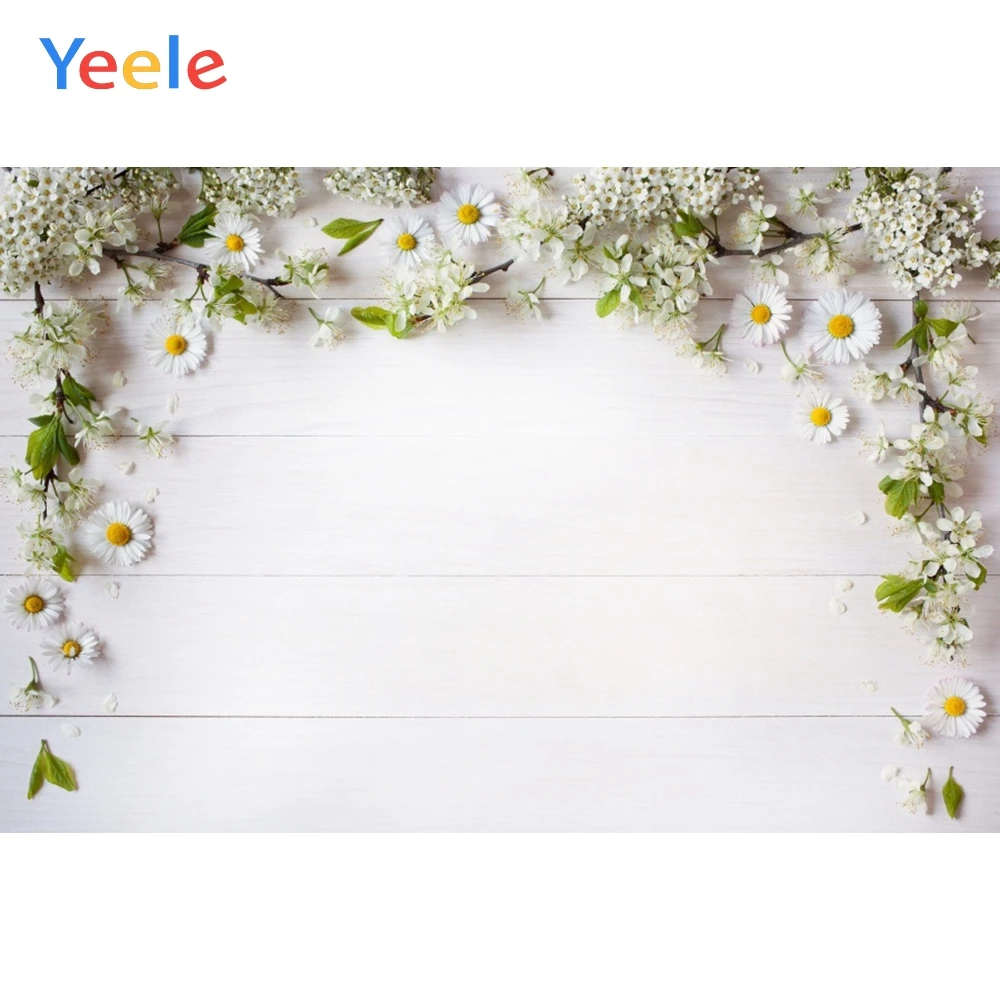 

Yeele White Flowers Backdrops Baby Cake Food Portrait Photography Background Custom Photographic Backdrop For Photo Studio