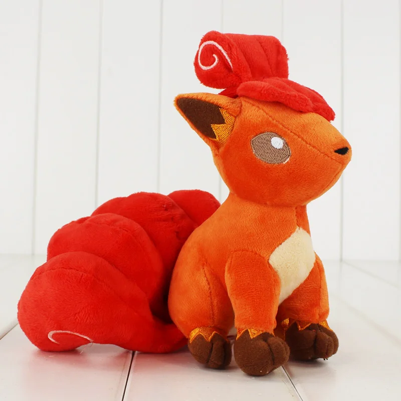 10pcs lot 19cm Anime Poke Go Vulpix Plush Toy Cute Vulpix Stuffed Animal Doll for Kids