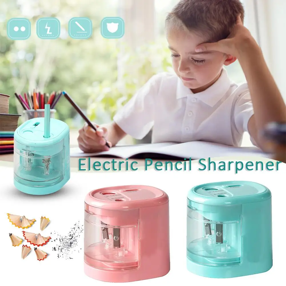 

Electric Pencil Sharpener Innovative Automatic Smart Double Hole Primary School Stationery Pencil Office Pencil Sharpener