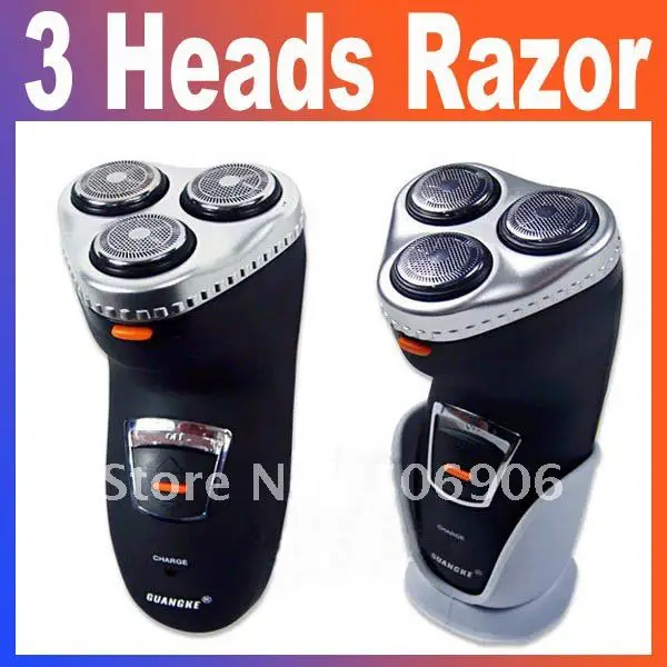 Rechargeable Waterproof Washable Shaver men's Electric 3 Heads Razor Triple Blade RSCX 5085 gray
