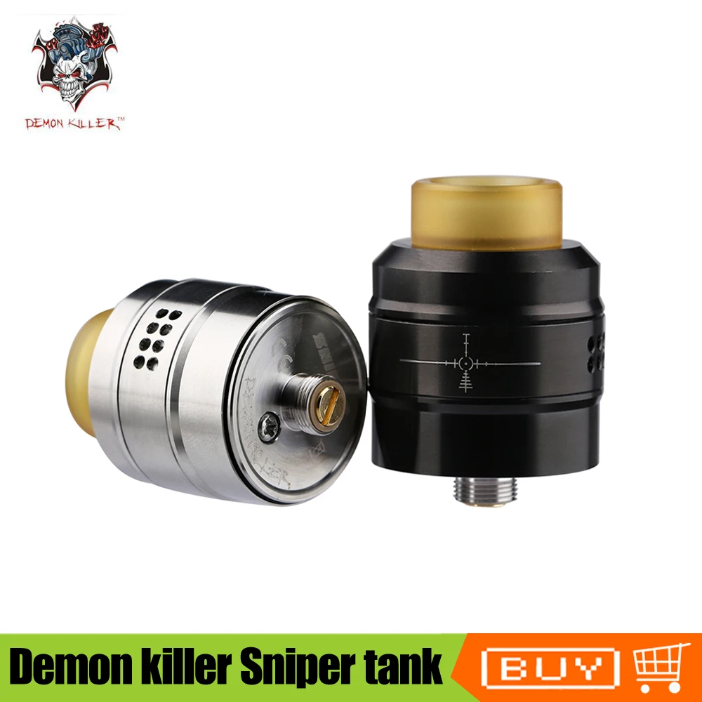 

Original Demon Killer Sniper RDA Tank Atomizer 24mm Rebuildable dripping Atomizer For 510 Mod E Cigarette Vaporizer Vape Tank