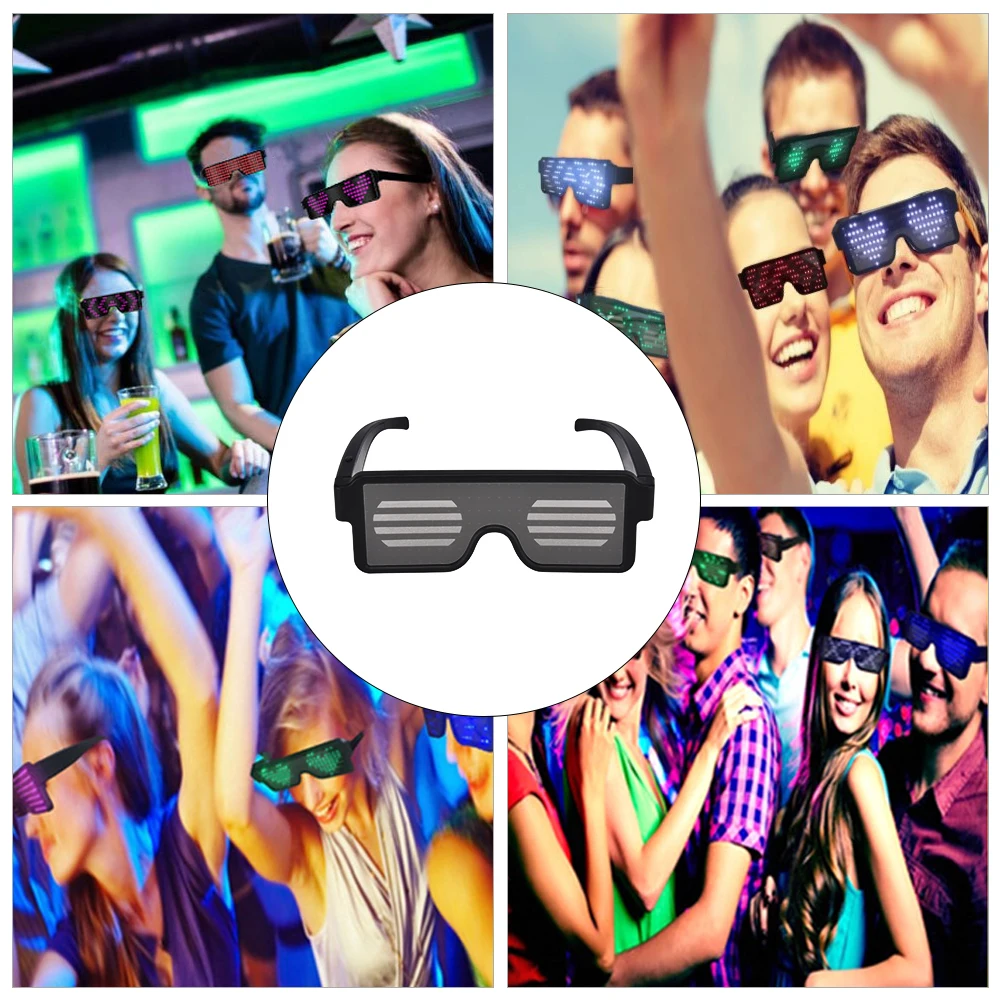 8 Modes Flash Led Glasses Festival Glowing Led Light  Luminous Party Glasses USB Charging RGB Sunglass Decoration Dropshippig (9)
