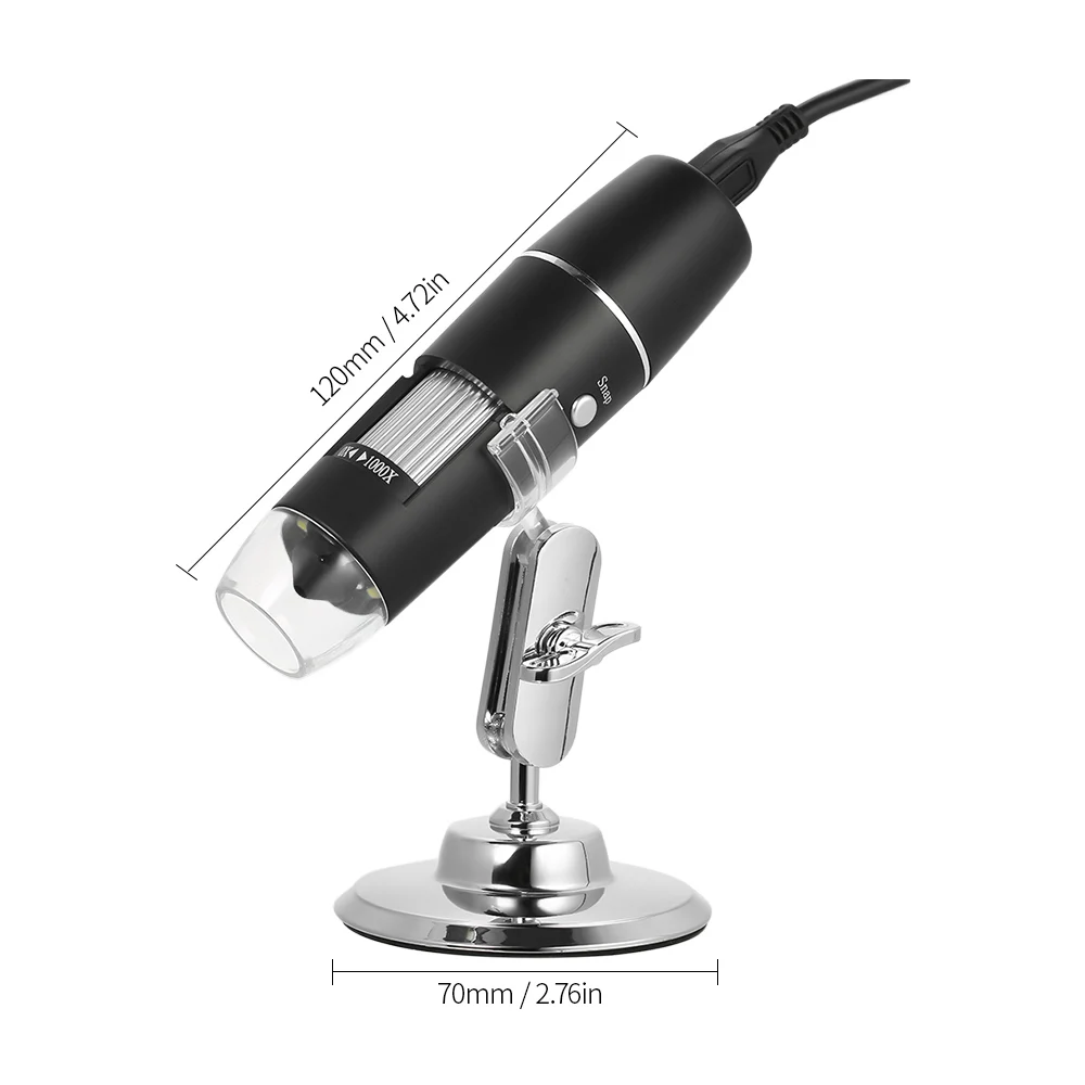 USB микроскоп 1000X увеличение Лупа цифровой микроскоп мини Стенд настольная Лупа с 8 светодиодный свет для IOS Android