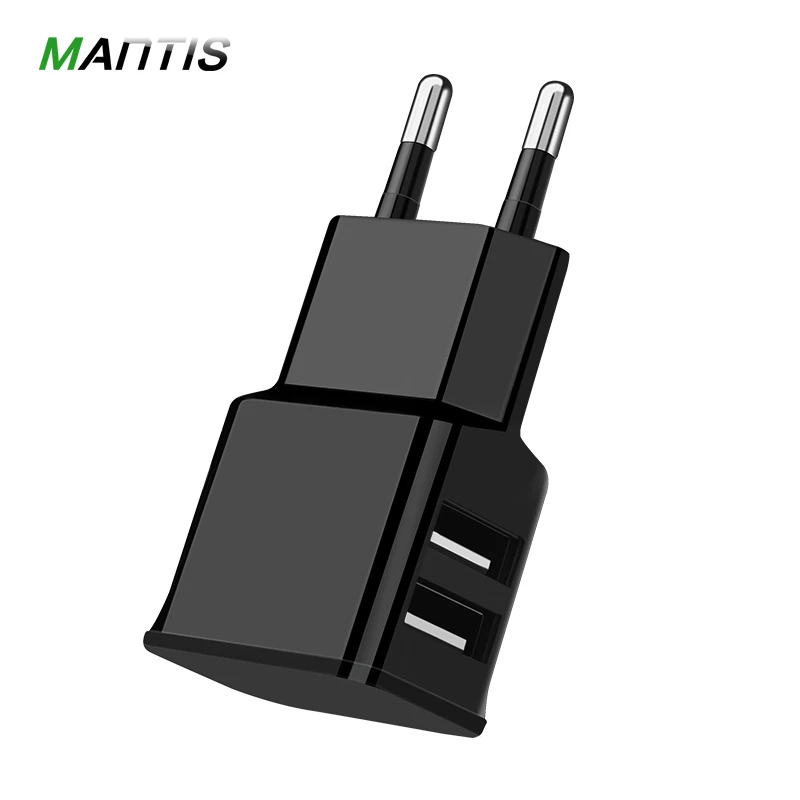 MANTIS, 5 В, 2 А, штепсельная вилка европейского стандарта, 2 порта, USB, настенное зарядное устройство для путешествий, адаптер телефона для iPhone 7, XR, для samsung Galaxy S8, S9, быстрая зарядка