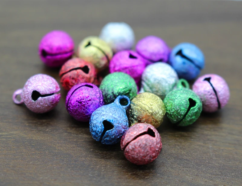 

8 10 12mm Mix Color Jingle Bell Small Bells Copper Metal Fit Festival Jewelry Pendants Charm Beads Christmas Jingle Bells
