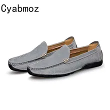 Cyabmoz Brand Повседневный Мокасины Натуральная Кожа Скольжения на Мокасины Ручной Работы Мужчины Новая Мода Квартиры Вождение Обувь Zapatos Hombre