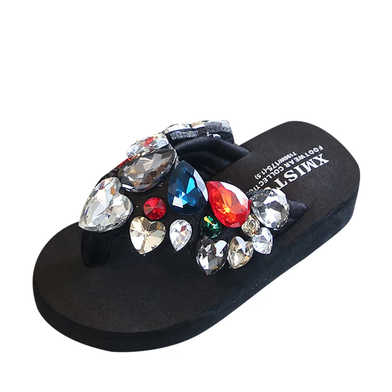 Linhuizhen Colorful Footprint Flip Flops Fashion Beach Sandals Slippers for Girls and Boys