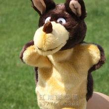 История игрушек 1 шт. 26 см мультфильм бурый волк марионетки плюшевые спальный успокоить играть выполнять Опора мягкие детские младенческой подарок