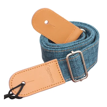 

Longteam strap about 75cm-130cm width of about 3.9cm cotton and linen + leather uukiri shoulder strap with a tail