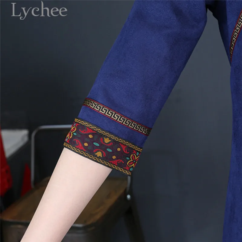 Lychee 2 ярдов этнический стиль вышивка кружева отделка бабочка шаблон кружева ленты DIY швейный материал для платья