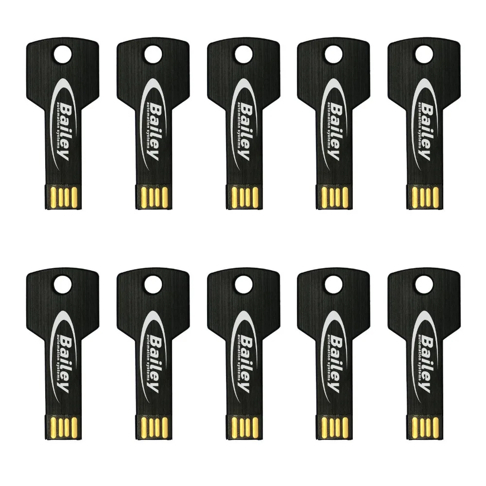 

J-boxing 100PCS/LOT Custom Logo 32GB USB Flash Printed Name 32g Engraved Flash Drive Personalize Memory Stick Metal Key Pendrive