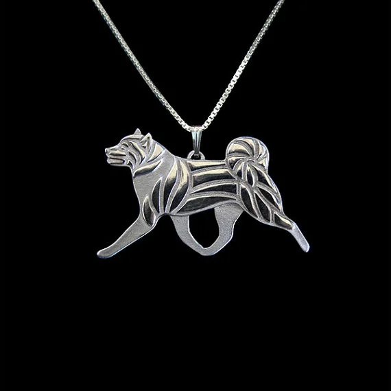 

Akita (American) movement pendant and necklace for women gold silver plated walk animal jewelry free ship 12pcs/lot