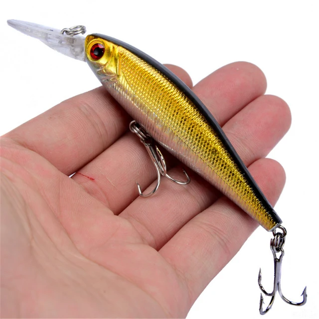 1pcs Classic Minnow Fishing Lure Hard Artificial Bait Bionic 3D Eyes 10cm  9.4g Fishing Wobblers