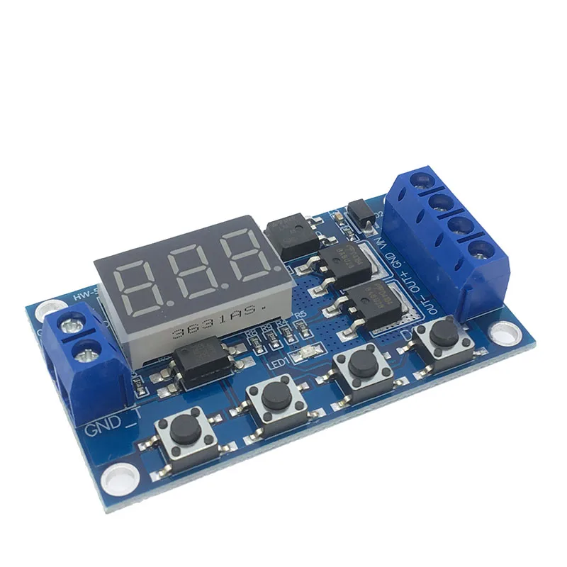 DC 12V 24V двойной МОП трубка светодиодный цифровой реле задержки времени цикл