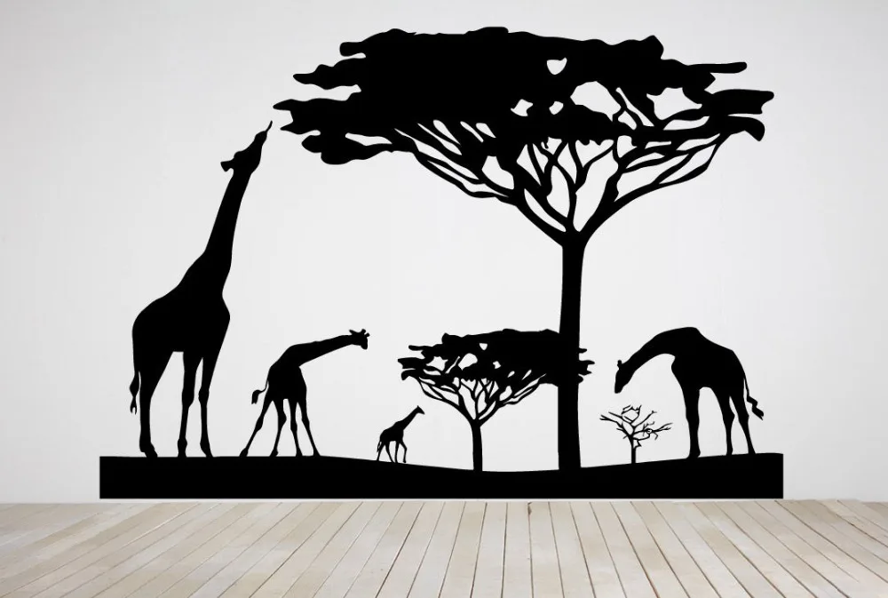 DCTAL Wild Animal Sticker Africa Decal Paper Posters Wall Decals