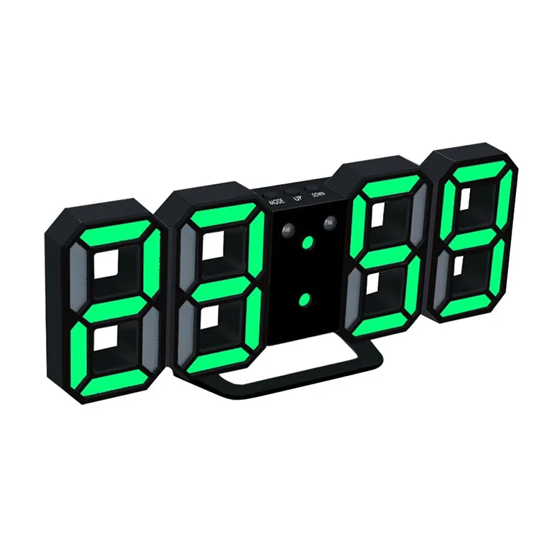 

New Living Room 3D LED Digital Clock Display Alarm Snooze Alarm Clock For Living Home Room Modern Clock