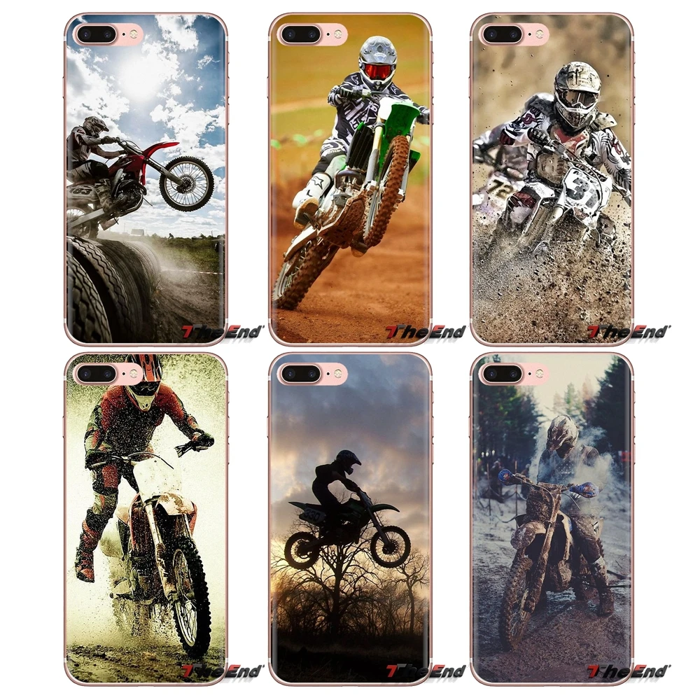 

For Huawei Mate Honor 4C 5C 5X 6X 7 7A 7C 8 9 10 8C 8X 20 Lite Pro Transparent TPU Housing Dirt Bikes motorcycle race Moto Cross