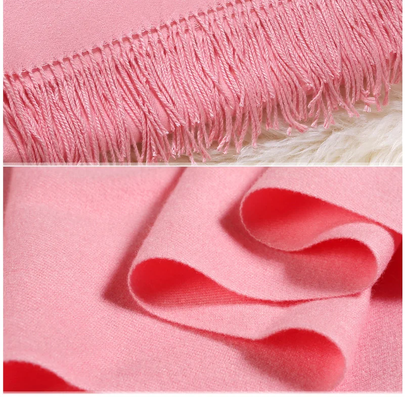 RUNMEIFA однотонный кашемировый мягкий шарф с кисточками, подарок на День святого Валентина для мужчин и женщин, осенне-зимние шали, двойные пары, теплый шарф