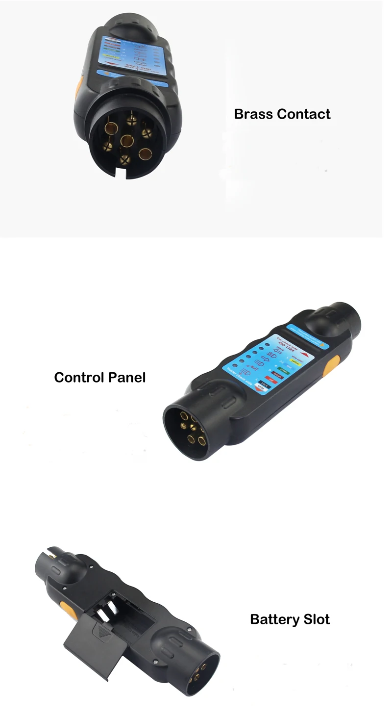 Европейский 7-контактный розетка трейлера прочный 12V грузовик с прицепом розетка Тесты er проводки световой сигнал цепи Тесты инструмент цепи автомобиля Тесты Инж