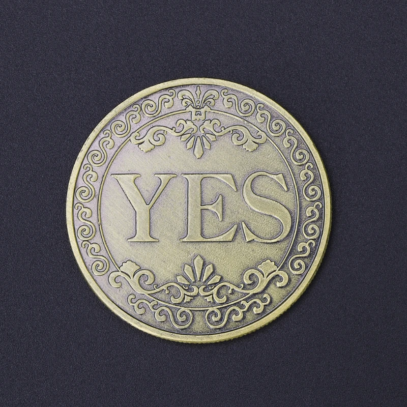 YES or NO Commemorative Coin Floral YES NO Letter Ornaments Collection Arts Gifts Souvenir