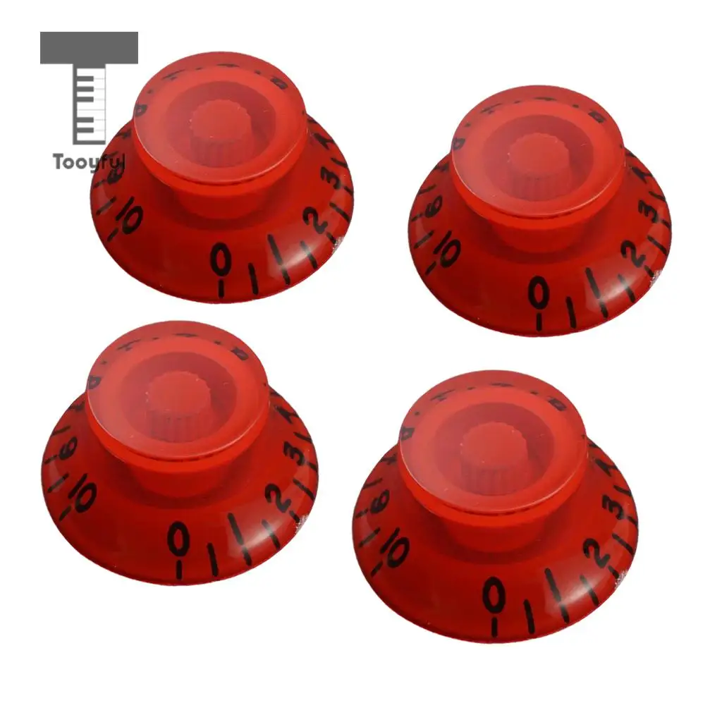 Tooyful 4pcs Acrylic Bell Speed Control Knobs Guitar Tone Volume Knobs for LP Electric Guitar Replacement Parts