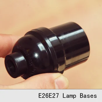

UL Bakelite Lamp Holder E26E27 Vintage Edison Screw Bulb Lamp Socket No Switch Retro Pendant Lamp bases Self-Lock 3PCS/Lot