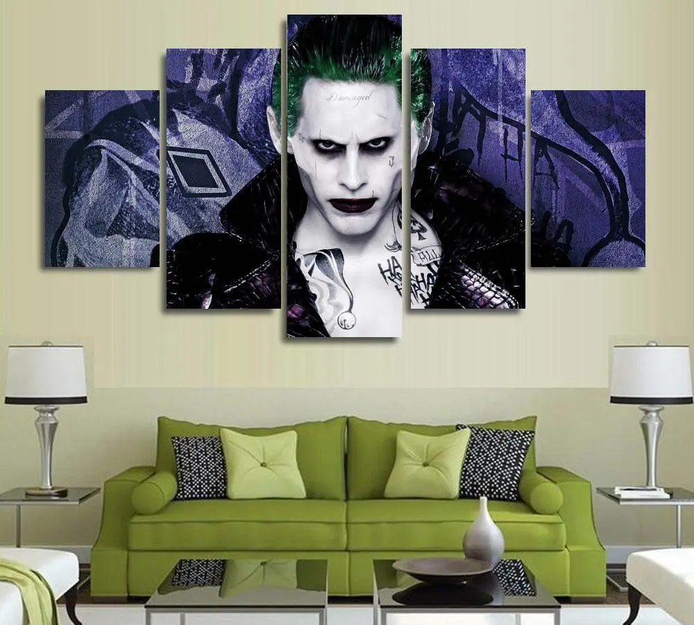 5 Panels Wall Art 5 Panels Wall Art Suicide Squad Harley Quinn Joker