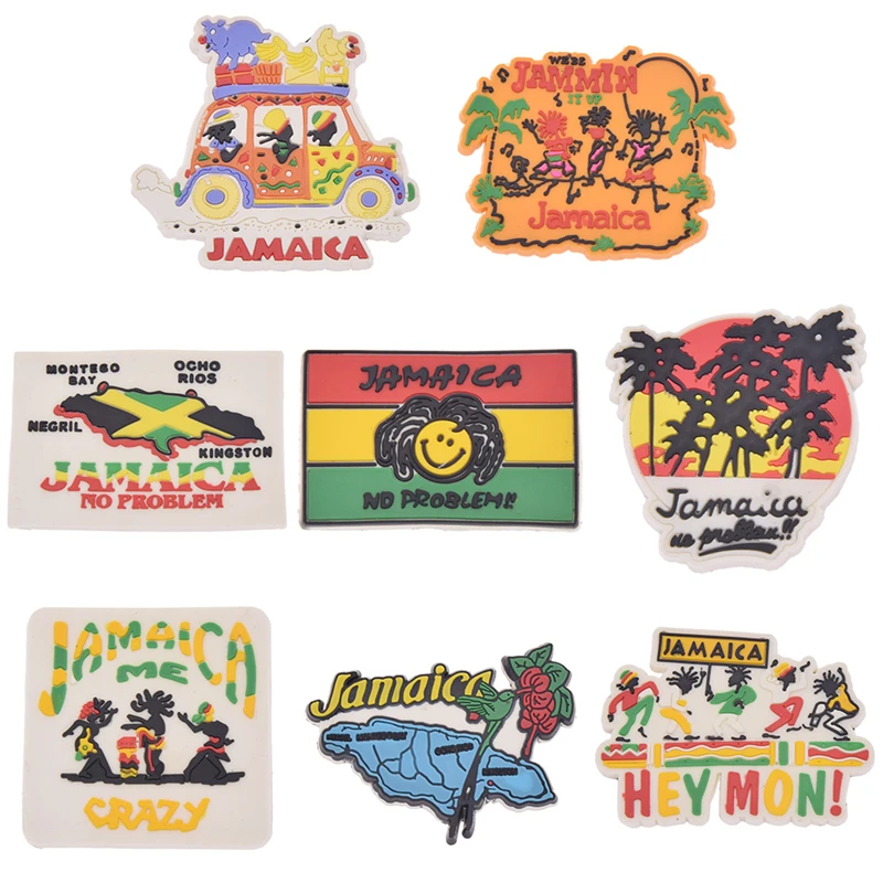 

Jamaica Fridge Magnets Cartoon Car Flag Soft Rubber Refrigerator Magnet Souvenir Modern Home Kitchen Decor Gifts Drop Shipping