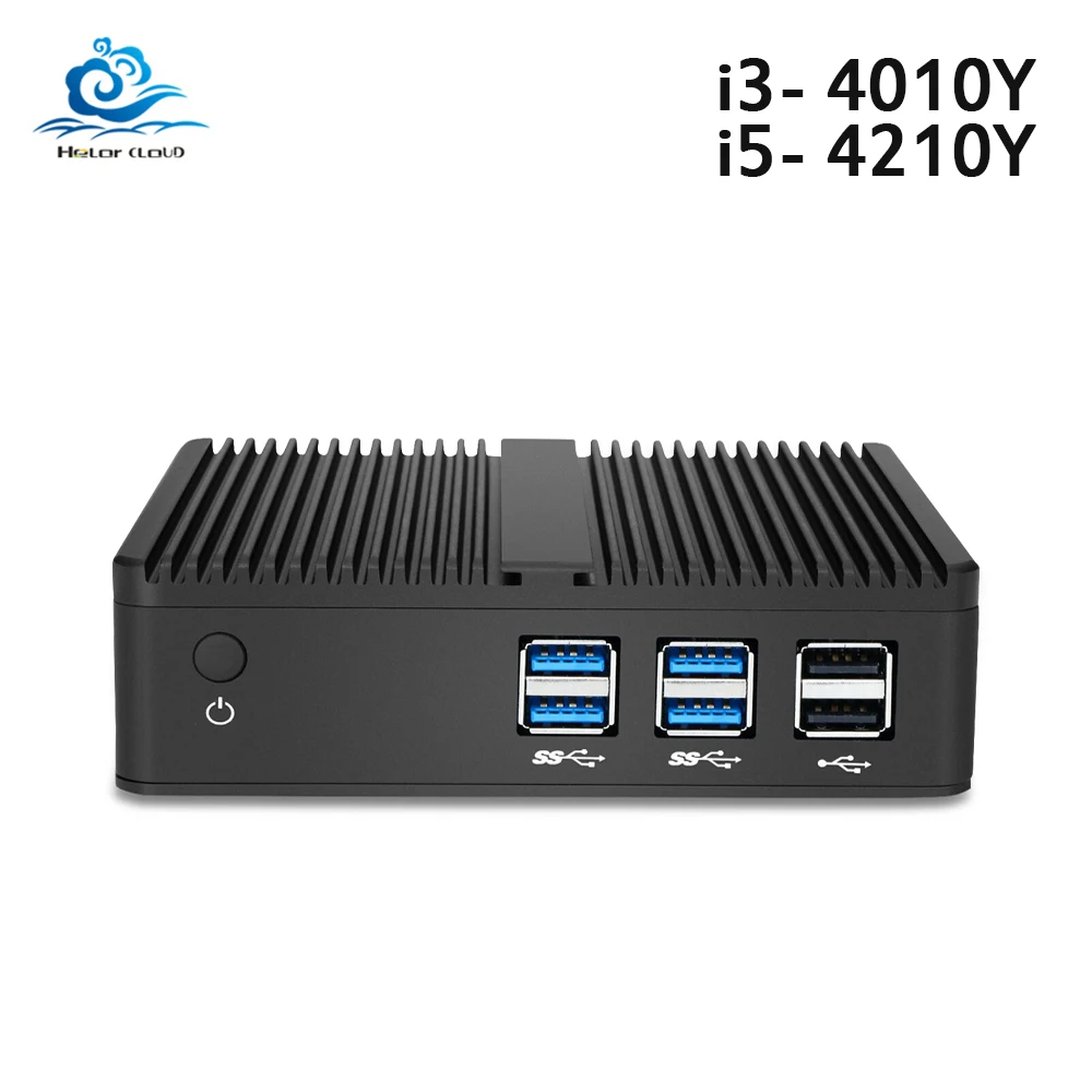 Mini Computer Windows 10 fanless Mini PC CPU Intel Core i5 4210Y i3 4010Y DDR3 RAM Office Computer 
