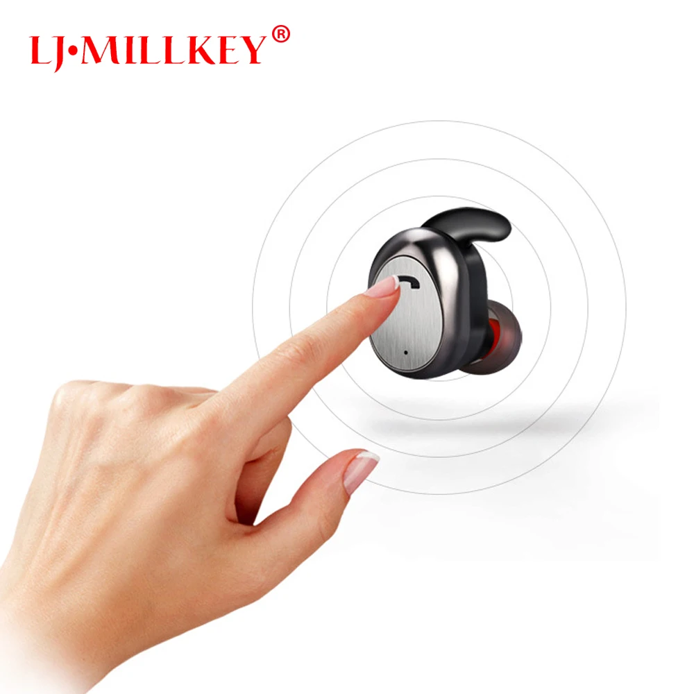 2018 Bluetooth font b Earphone b font TWS True Wireless Earbuds Bluetooth 4 1 Stereo font