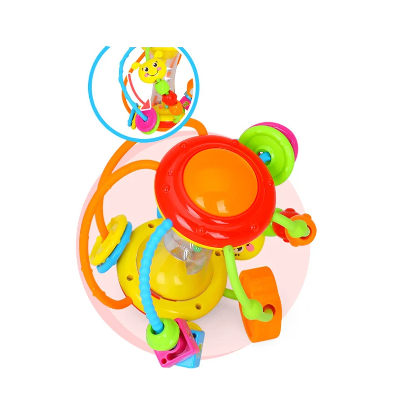 Детская погремушка с шариками, обучающая игрушка, детская забавная игрушка с мячом, детская игрушка-головоломка для ловля мяча, Детская