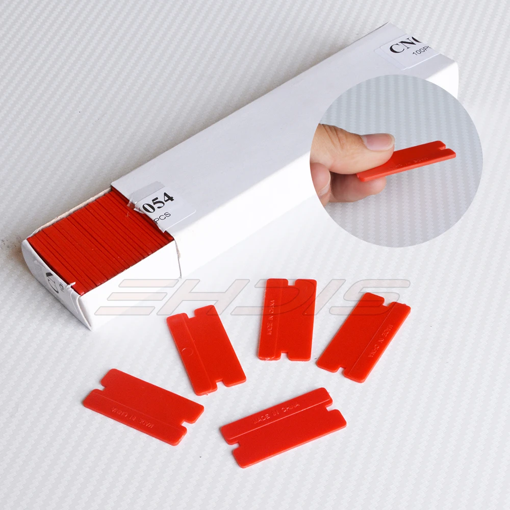 100Pcs wholesale 1.5 inch Plastic Razor Scraper Blades Double Edged
