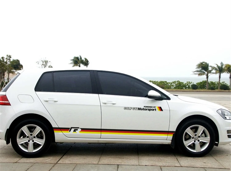 World Datong автомобильный Стайлинг наклейка для Volkswagen Scirocco Polo Golf car с обеих сторон тела спортивные наклейки для авто - Название цвета: for Golf