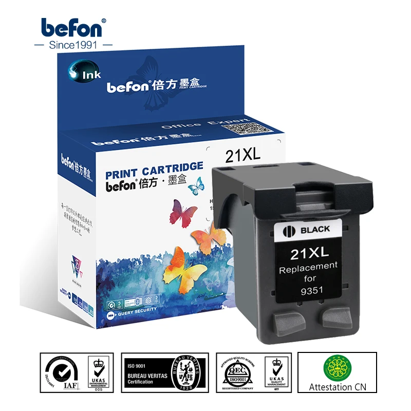 Сменный картридж befon для принтера HP 21 22 XL Deskjet F2180 F2280 F4180 F380 380|Чернильные картриджи|