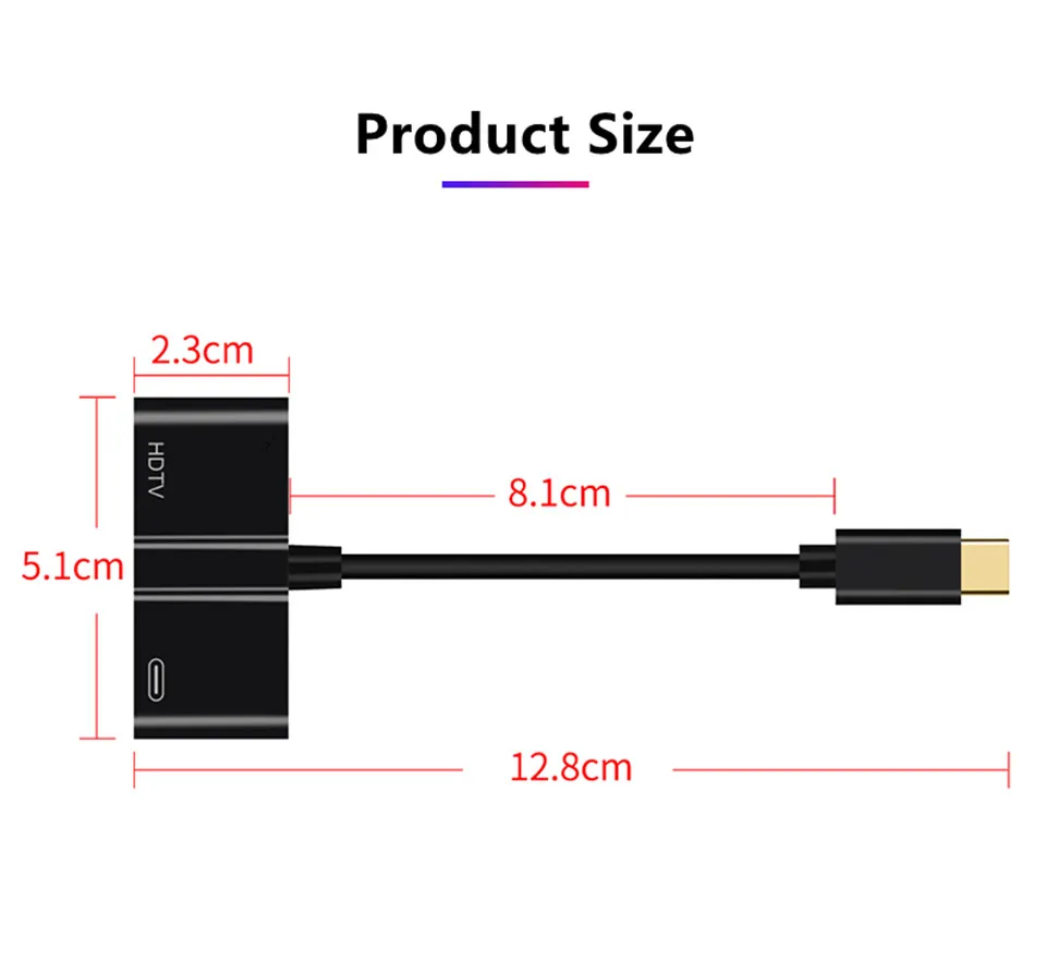 USB C до hdmi-кабель, адаптер 4 K 1080 P 60 Гц Тип C к HDMI ТВ HDTV видео преобразователь для Macbook для huawei Mate10 для Sumsang S8 S9