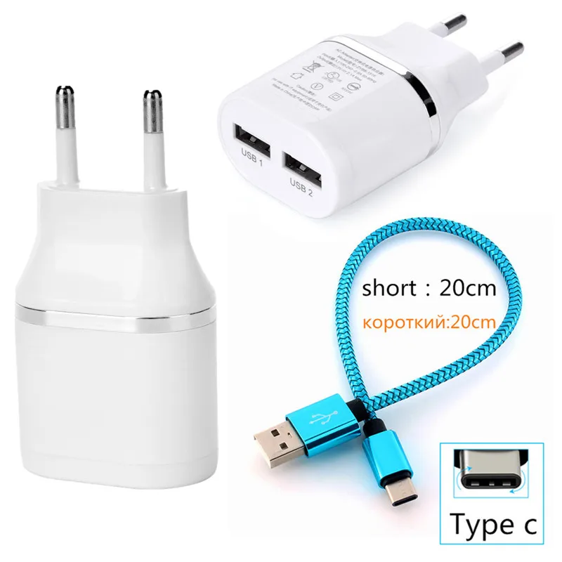 Короткое нейлоновое зарядное устройство 20 см USB 3 1 Type C для Samsung galaxy S8 S9 S10 A3 A320F A5 SM