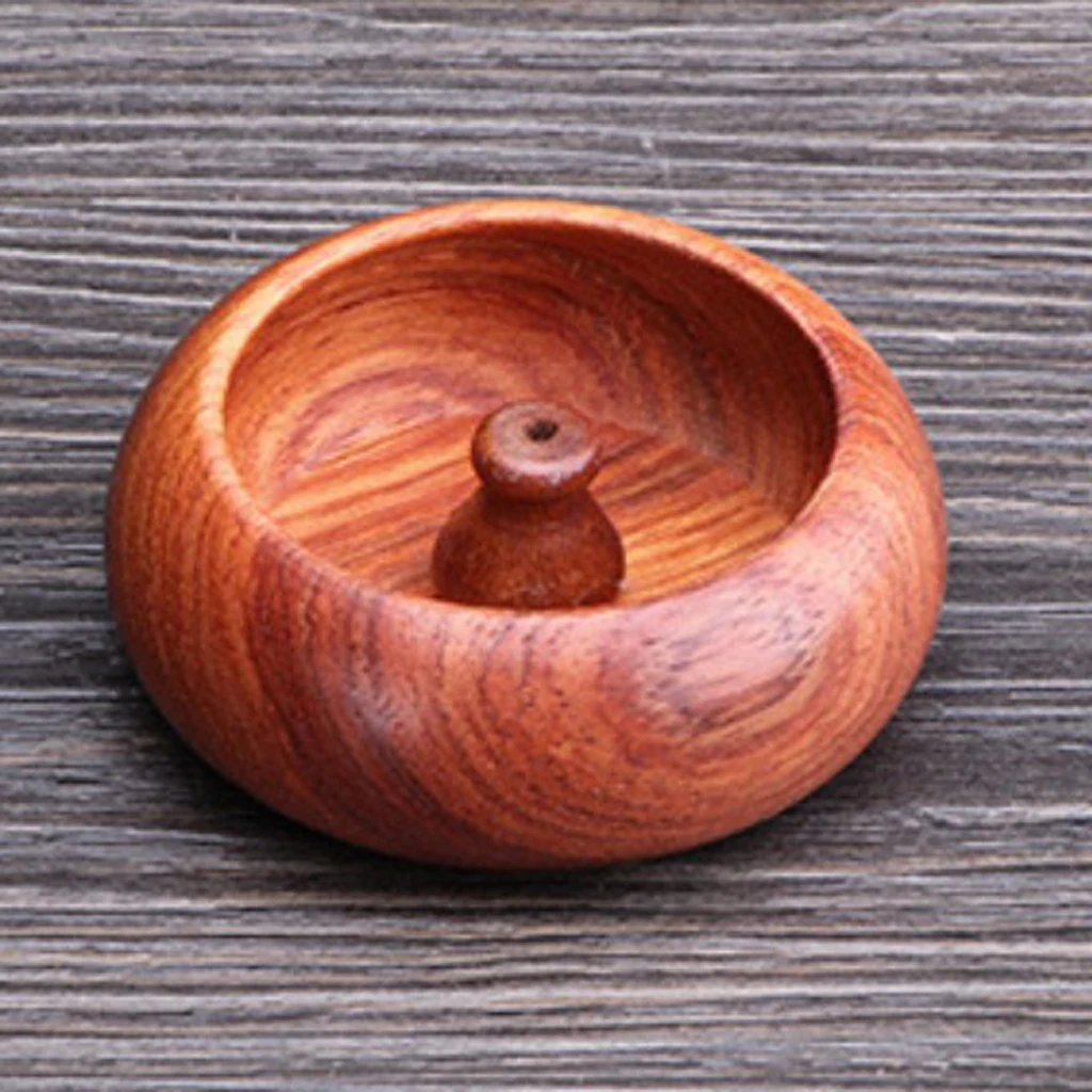 Decorative Wooden Incense Stick Burner Bowl Incense Ash Catcher Tray Wooden Incense Holder with Wooden Plate