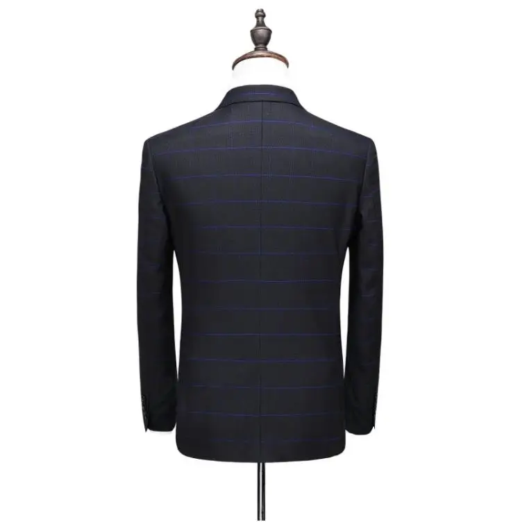(Jacket+Vest+Pants) 2018 Mens fashion wedding Suits Slim Fit Coat Stripe Tuxedo Prom Suits men 3 pieces suit 2018