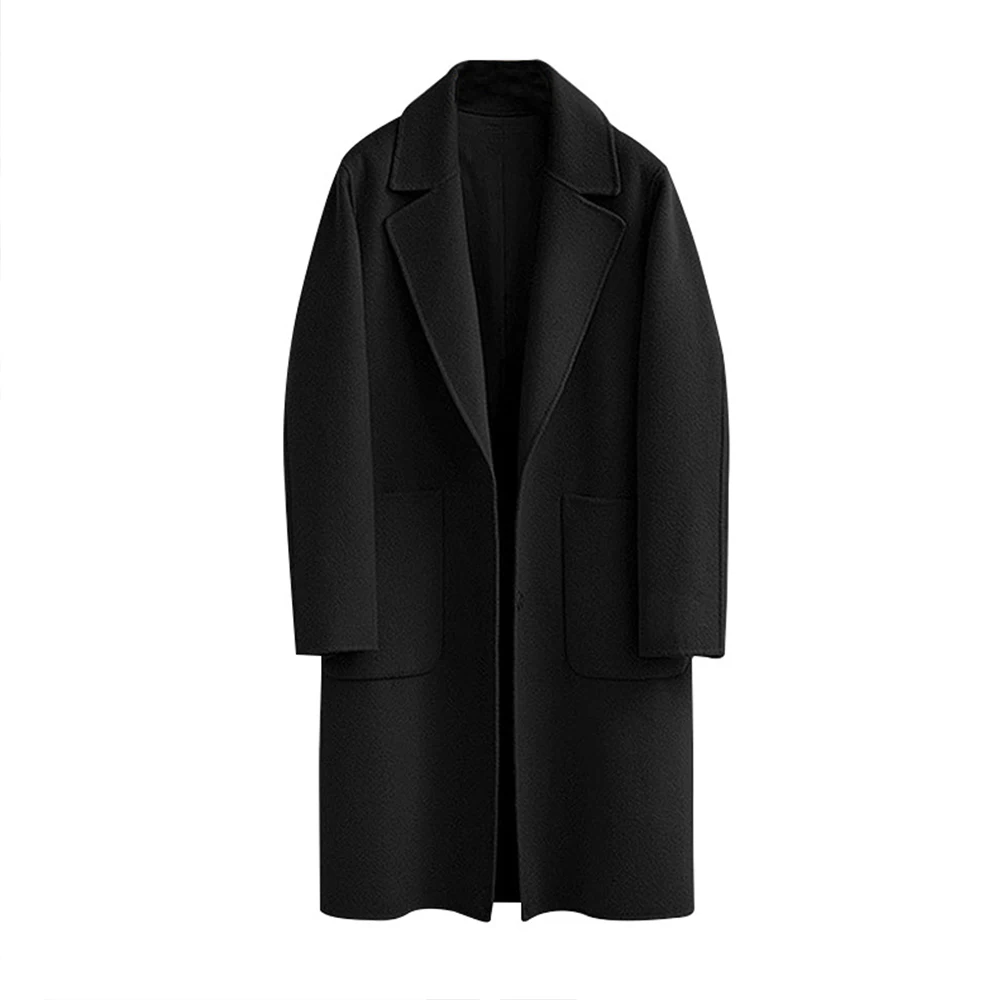 Wool Blend Long Sleeve Lapel Buttons Coat Women Thick Warm Vintage Black Camel Jacket Cocoon Style Trench Coats Plus Size 5XL