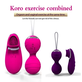 

Silicone Tight Vaginal Balls Remote Vibrating Massage Kegel Balls For Woman Electric Sucking Vibrators Massager