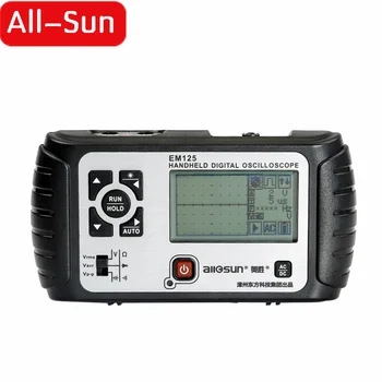 

All-sun EM125 100MSa/s 25MHz Digital 2in1 Handheld Portable Oscilloscope+Multimeter Single Channel Waveform USB LCD Backlight