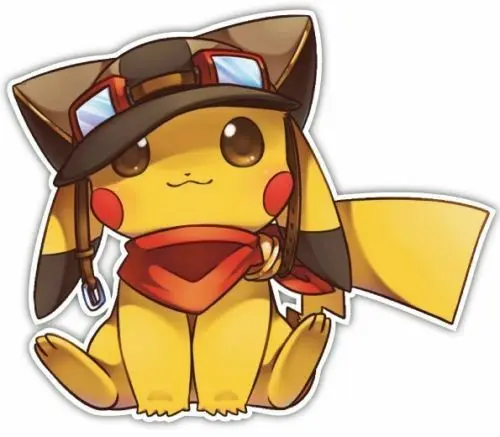

Cute Pikachu Pokemon Anime Car Window Cling Decal Sticker Removable PVC Mural