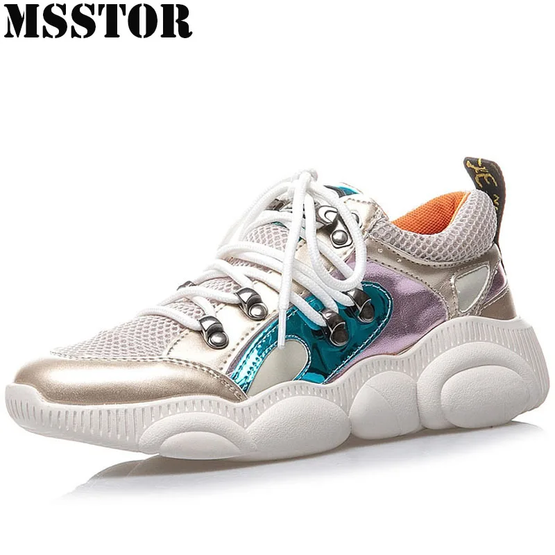 

MSSTOR Summer Breathable Mesh Women's Running Shoes Casual Fashion Sport Shoes Woman Brand Athletic Walking Sneakers For Women