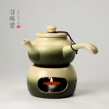 

Ceramic Teapots High Quality Side Handle Pot + Bottom Furnace Candle Japanese Style Stoneware Kung Fu Jin Jun Mei Black tea set