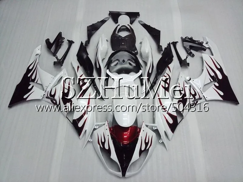 No. 16 Комбинезоны для KAWASAKI NINJA граффити белый ZX636 ZX-6R ZX-636 600CC 7SH2 ZX6R 09, 10, 11, 12, ZX 636 ZX 6R 2009 2010 2011 2012 обтекатель - Цвет: No. 16