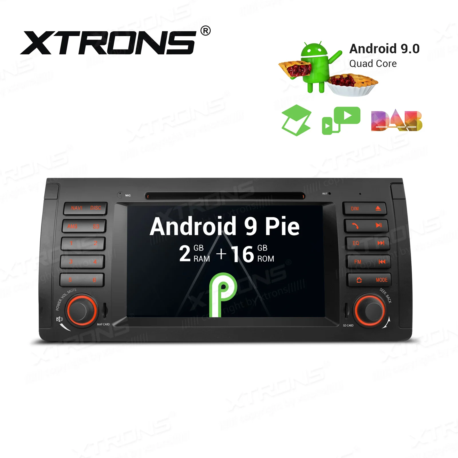 Cheap 7" Quad-Core CPU Android 9.0 OS Car DVD Multimedia Navigation GPS Radio for BMW X5 E53 1999 2000 2001 2002 2003 2004 2005 2006 1