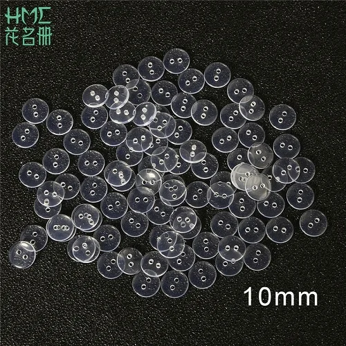 9-25mm Transparent Plastic Buttons Clear Sewing Resin Shirt Two Holes Round  Button for Clothes DIY