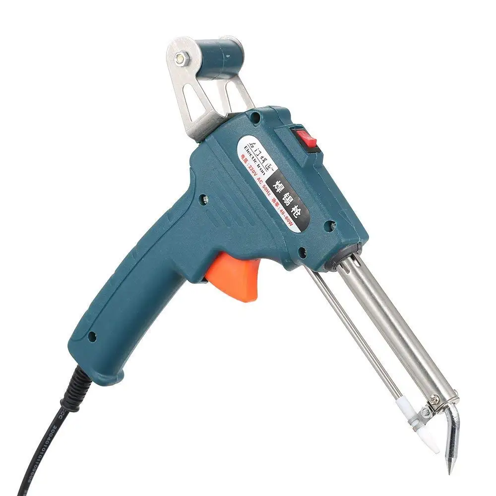 

Eu Plug,60W Electric Soldering Iron Kit Manual Send Tin Tool Soldering Iron Set Desoldering Pump Tweezers Solder Wire Welding