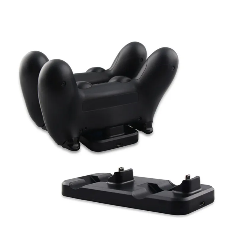 

Dual USB Charging Dock Station Stand for PS4 PlayStation 4 Game Controller Handle Charger Cradle Bracket for PS 4 High Quality